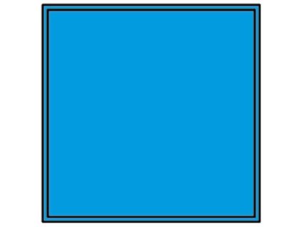 Blinkleuchte ohne Symbol quadratisch, blau