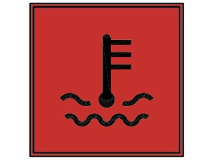 Wassertemperaturanzeige, quadratisch, rot