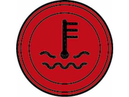 Wassertemperaturanzeige rund, rot