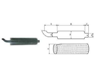 Auspuff-Schalldämpfer 60Hp