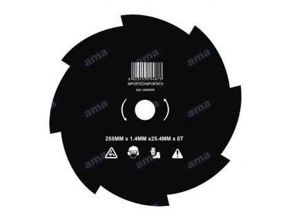 Messer mit acht Zähnen 1,4x25,4x255