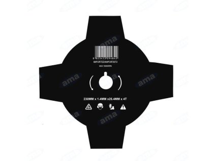 Vierzahnmesser 1,4x25,4x230