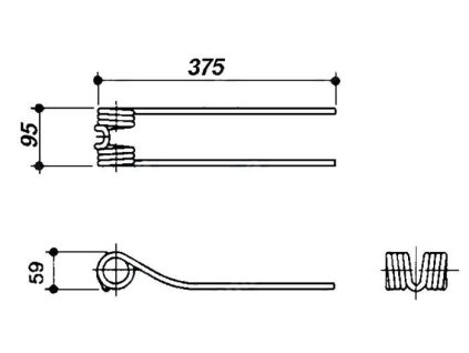 Dreherfeder 59x95x375