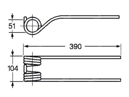 Wenderfeder 51x104x390