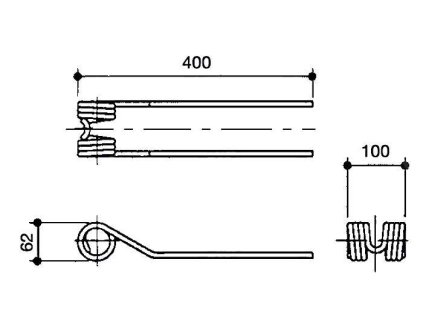 Dreherfeder 62x100x400