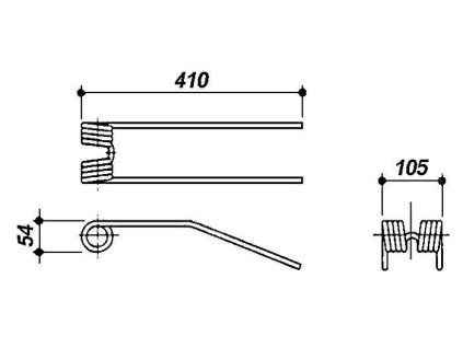 Dreherfeder 54x105x410