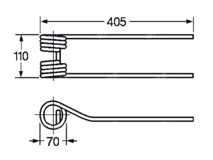 Wenderfeder 70x110x405