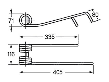 Pick-Up Zinke 71x116x335/405 rechts