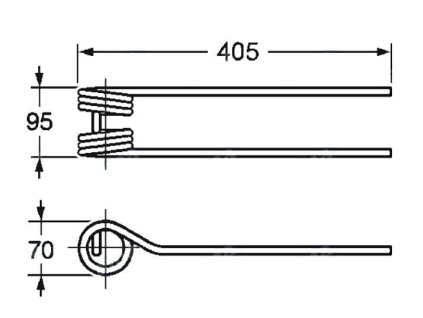 Dreherfeder 70x95x405