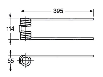 Dreherfeder 55x114x395