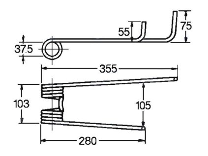 Dreherfeder 37,5x103x280/355