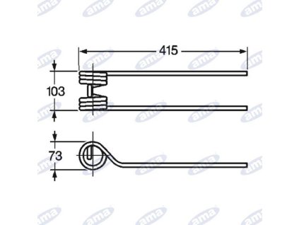 Dreherfeder 73x103x415