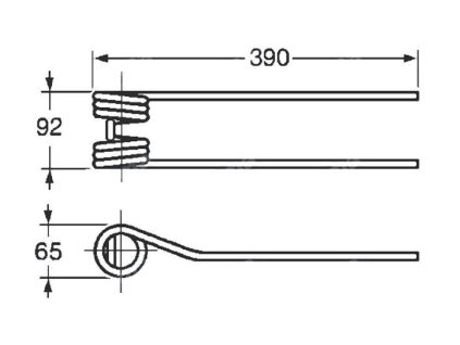 Dreherfeder 65x92x390