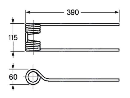 Wenderfeder 60x115x390