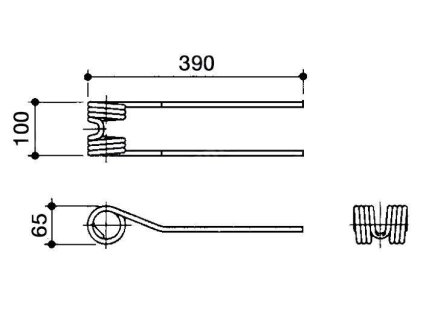 Wenderfeder 65x100x390