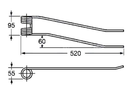 Tellerfeder 55x95x520