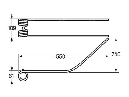 Tellerfeder 61x109x550