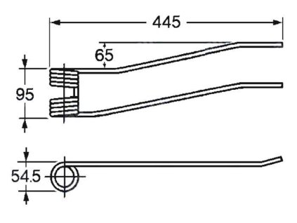 Tellerfeder 54,5x95x445