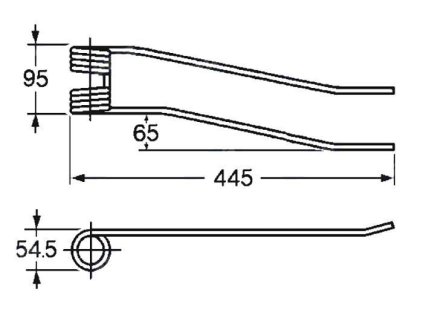 Tellerfeder 54,5x95x445
