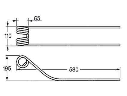 Tellerfeder 65x110x580
