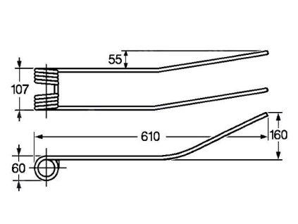 Tellerfeder 55x107x610
