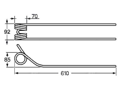 Tellerfeder 70x92x610