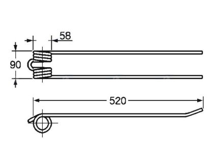 Spiralfeder 58x90x520