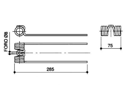 Feder für Häcksler, Wender 75x285