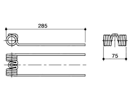 Feder für Häcksler, Wender 75x285