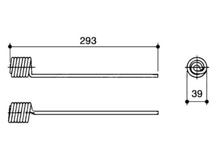 Feder für Häcksler, Wender 39x293