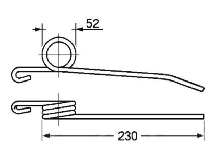 Feder für Häcksler, Wender 52x230