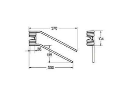 Wenderfeder 38x104x370