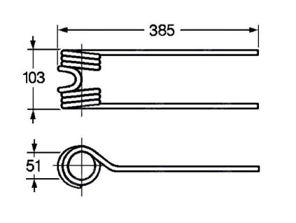 Wenderfeder 51x103x385