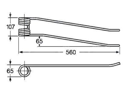 Tellerfeder 65x107x560