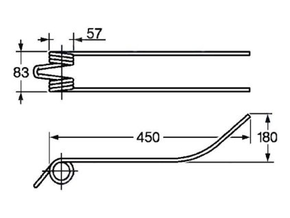 Tellerfeder 57x83x450