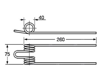 Feder für Häcksler, Wender 77x260