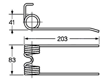Picker- und Packerfeder 41x83x203
