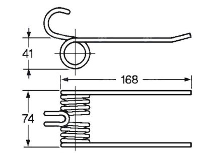 Picker- und Packerfeder 41x74x168
