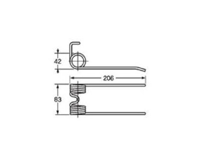 Heuwenderzinken 42x83x206
