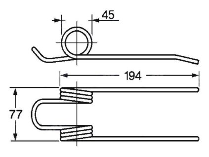 Sammler- und Packerfeder 45x77x194