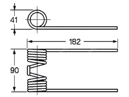 Picker- und Packerfeder 41x90x182