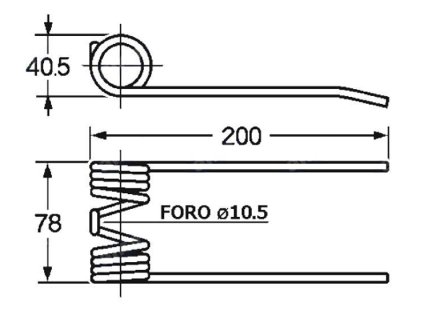 Picker und Packer Feder 40,5x78x200