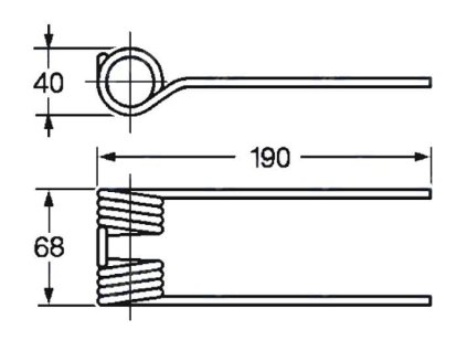 Picker und Packer Feder 40x68x190