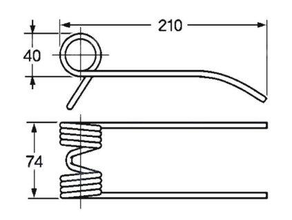 Picker und Packer Feder 40x74x210