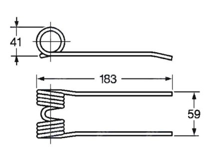 Picker- und Packerfeder 41x59x183