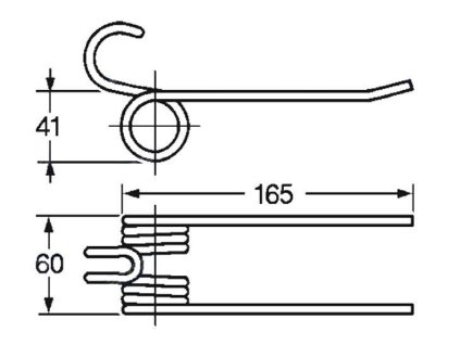 Picker- und Packerfeder 41x60x165