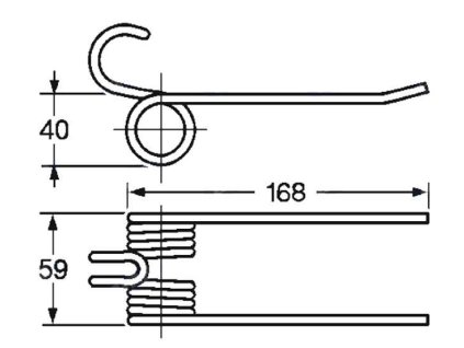 Picker- und Packerfeder 40x59x168