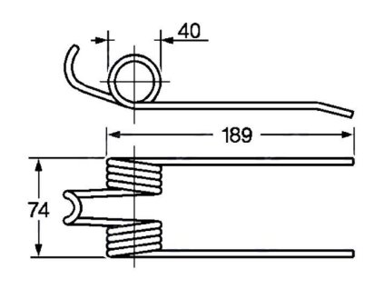 Picker und Packer Feder 40x74x189