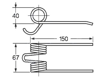 Picker und Packer Feder 40X67X150