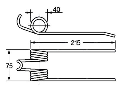 Picker und Packer Feder 40x75x215